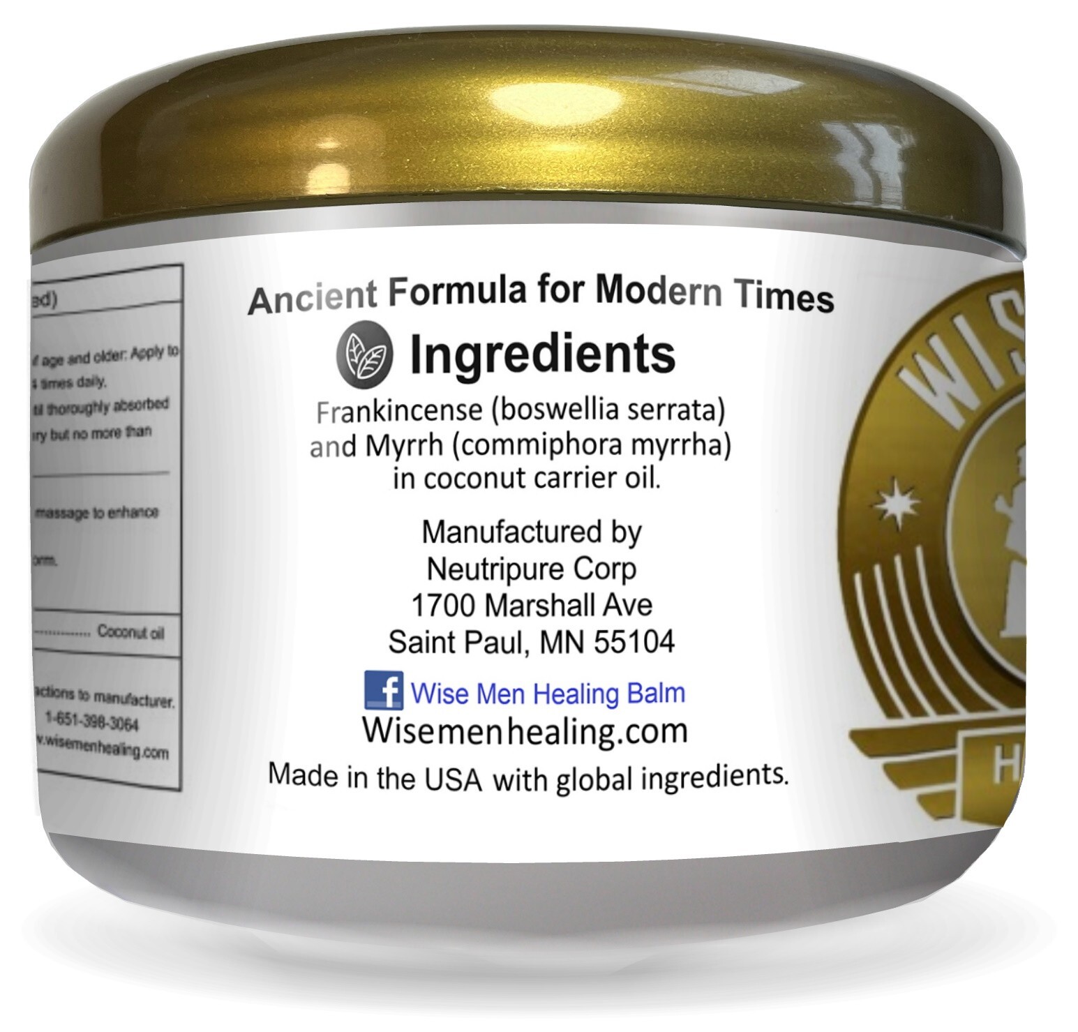 Wise Men Healing Balm with Frankincense and Myrrh for Neuropathy and Pain Relief