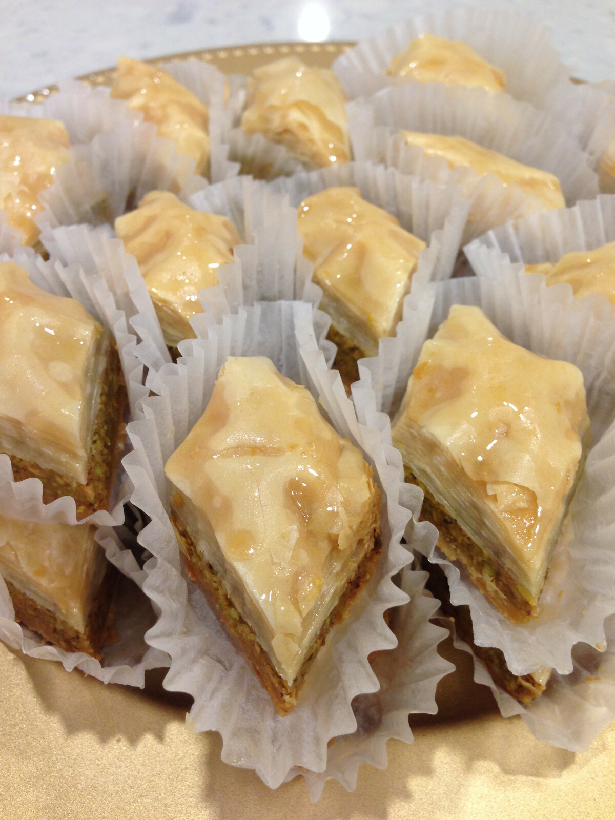 Organic Baklava with Pistachio & RAW Honey! Unique Quality (1LB) (15 Piece)