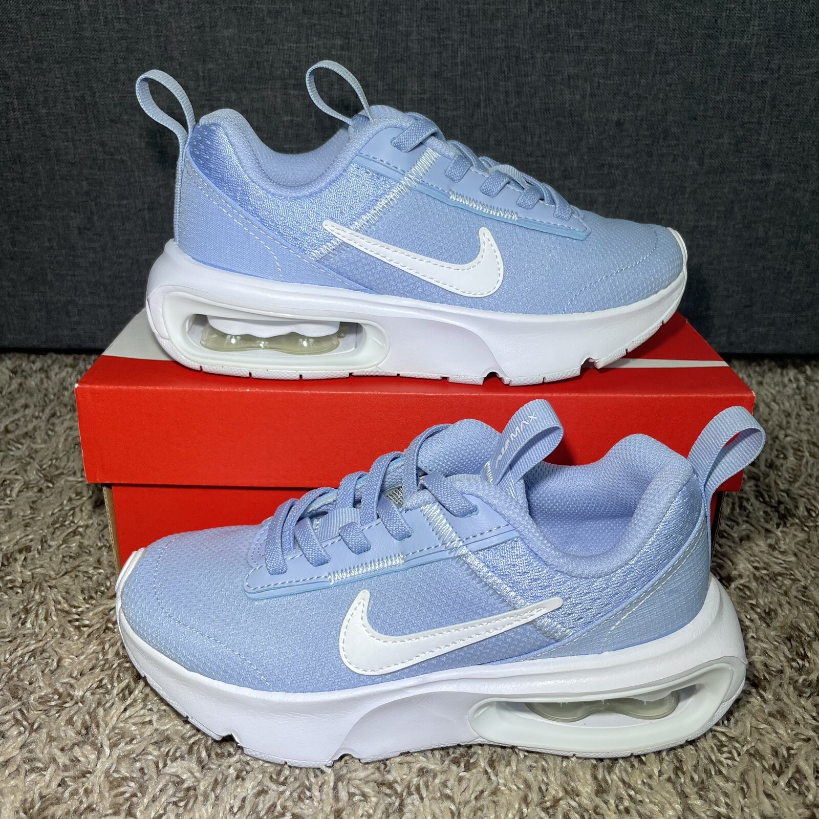 Nike Air Max Toddlers Size 9c Intrlk Lite PS Blue White Kid Running DH9394-401