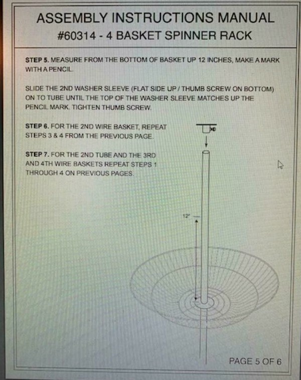 4 Basket Display Wire Floor Tier Spinner Rack Dump Bin Retail Merchandising 63"