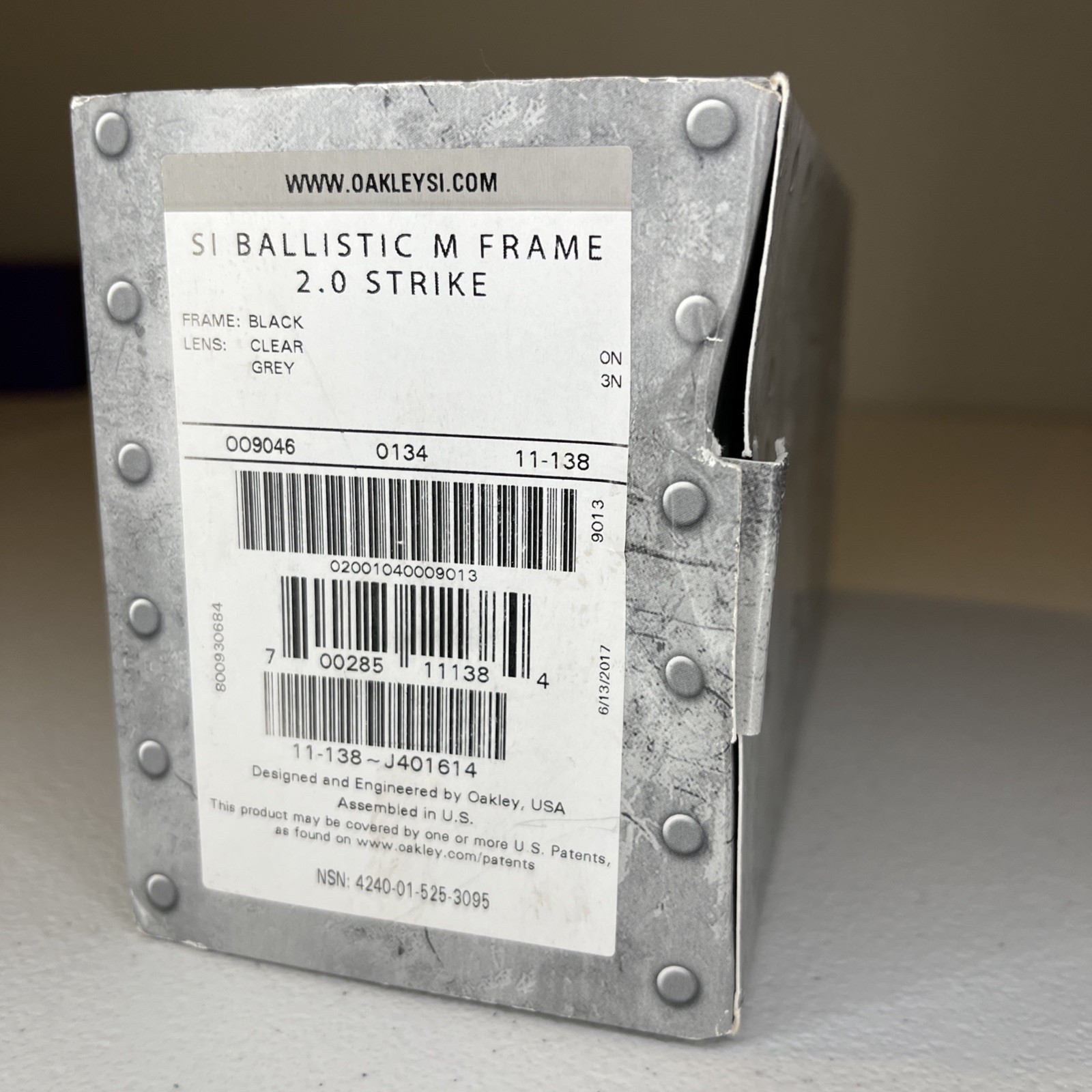 Oakley SI Ballistic M Frame 2.0 Strike, Frame: Black- 2 Lens: Clear & Gray NIB