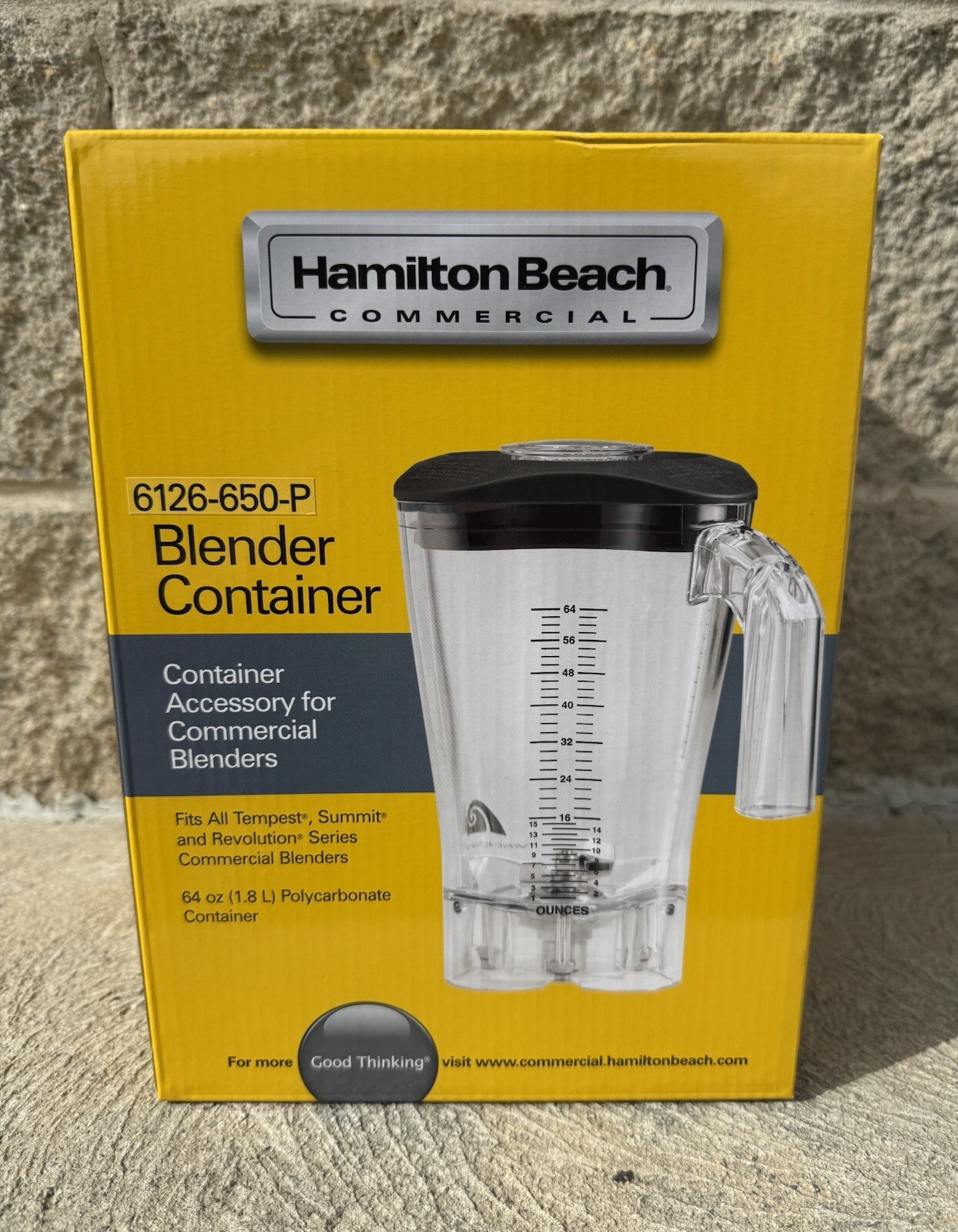 Hamilton Beach 6126-650-P PEANUTS ONLY Blender Container Assembly 64oz NEW