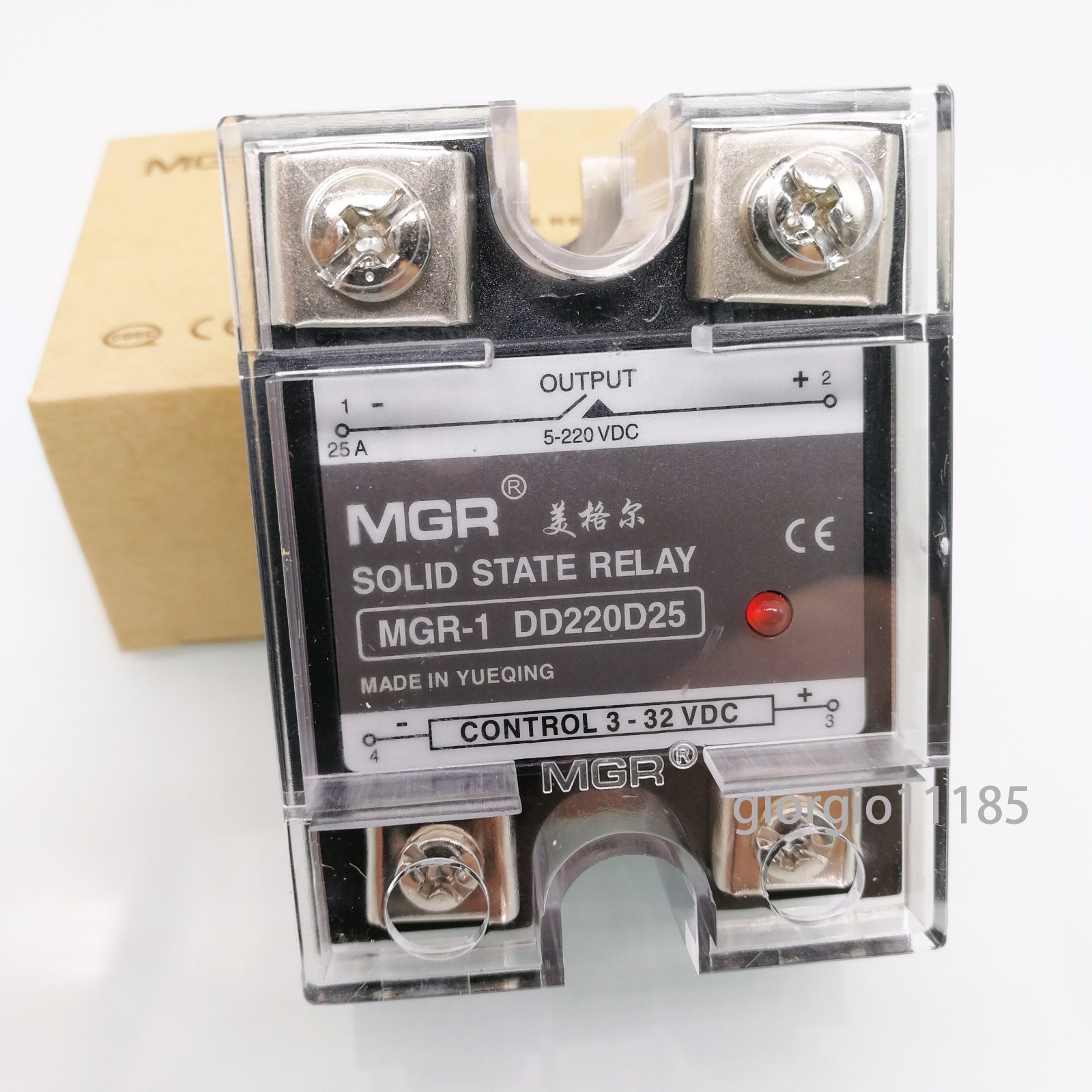 US Stock 25A Solid State Relay SSR DC-DC Input 3-32V DC Load 5-220V ​DC DD220D25