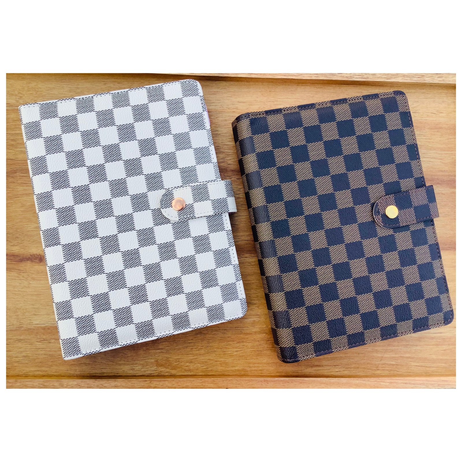 💘 Luxury Checkered/Quilted A5 A6 Agenda Binder Planner Journal Notepad Gift