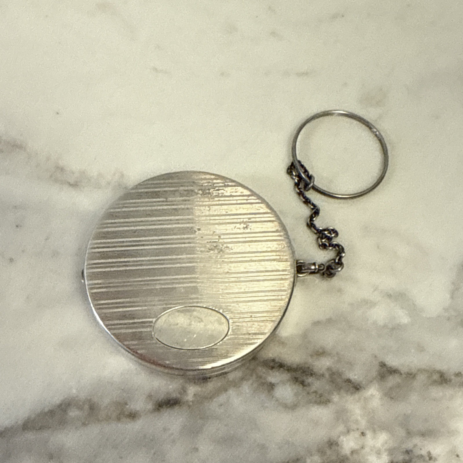 Vintage Sterling Silver Pill Box Keychain 15.5 Grams Palm Beach Estate Find Nice