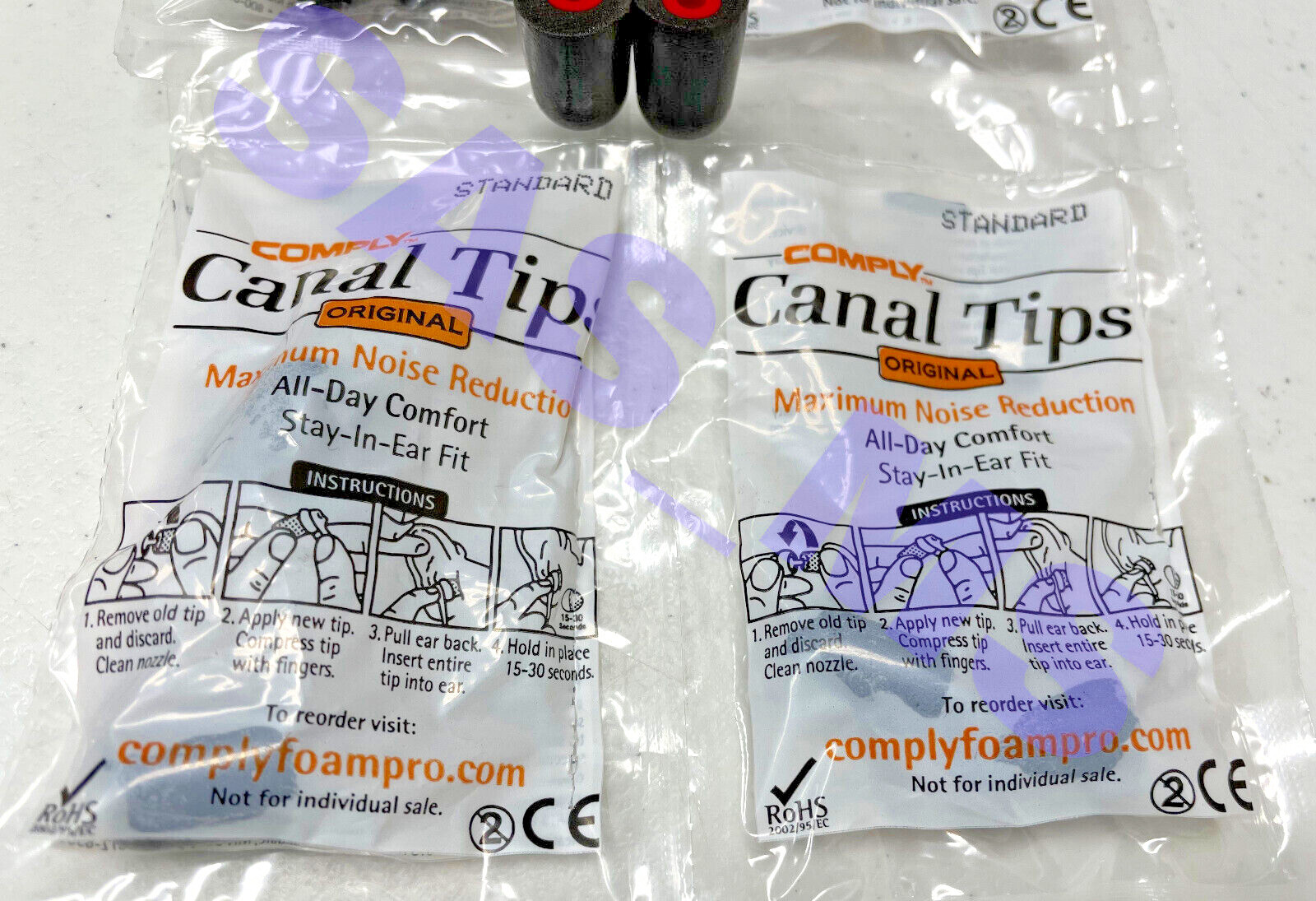 Lot 5 PAIRS COMPLY CANAL FOAM TIPS ORIGINAL STANDARD SIZE FOR INVISIO X5 HEADSET