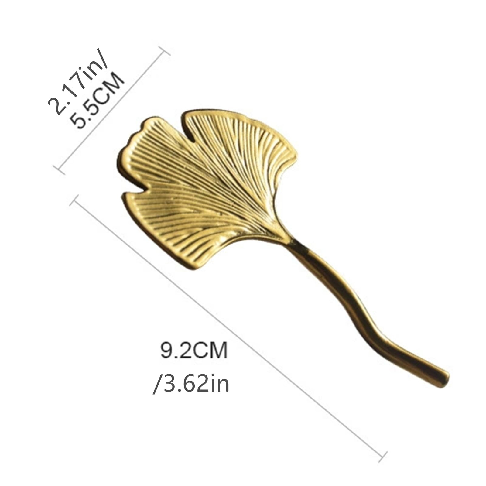 DKJEkdje Stainless Steel Chopstick Holder Leaf Spoon Rest Table Cutlery Gold