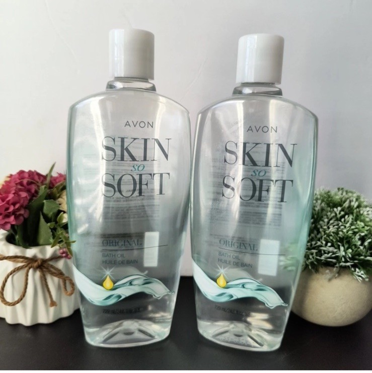 2X AVON SKIN SO SOFT ORIGINAL BATH OIL WITH JOJOBA OIL BONUS SIZE 25 OZ LOT OF 2