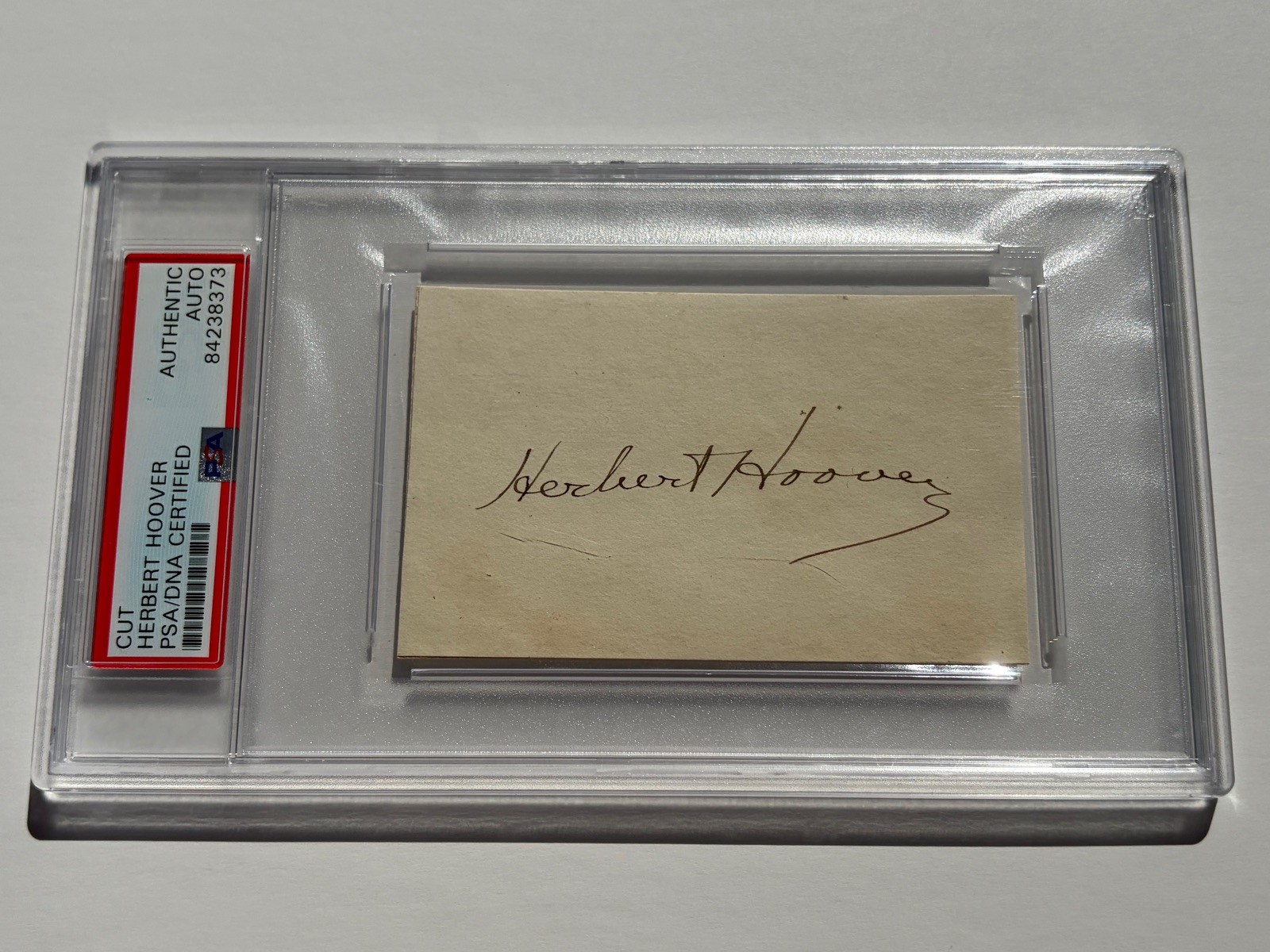 Herbert Hoover 31st US President Signed Autograph Cut PSA DNA