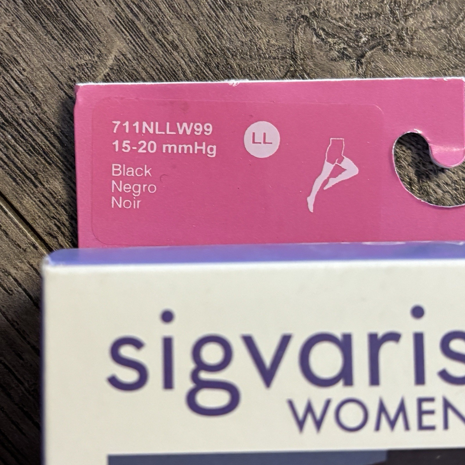 Sigvaris Sheer Womens Thigh Highs Black 15-20mm Hg Style 711