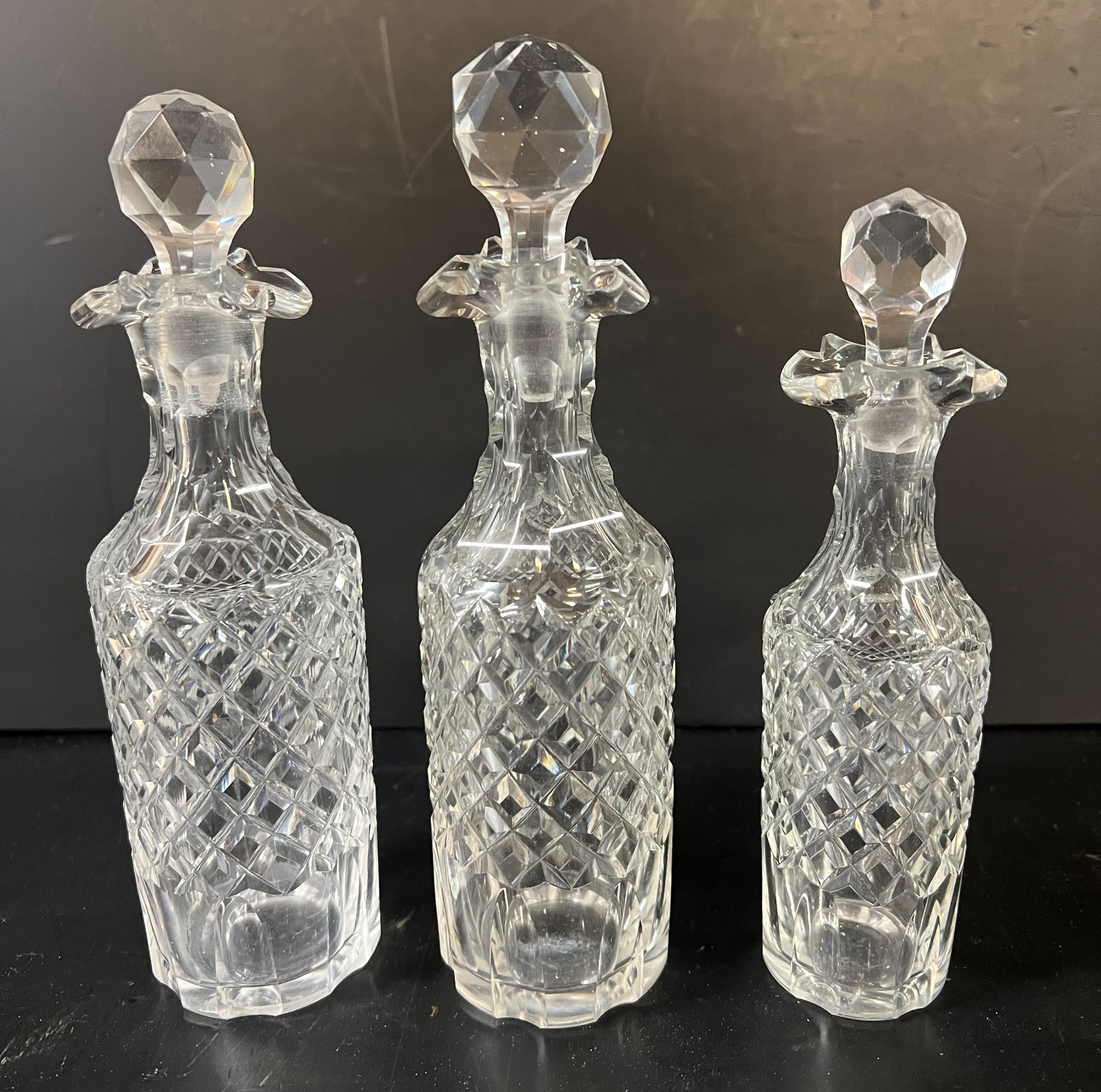 Victorian Silver Plated Martin Hall & Co Cut Glass Cruet Condiment Set c1880