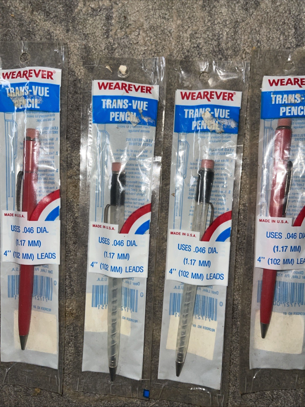 Lot Of 6 Vintage Wearever TransVue Swirl ~ All NOS