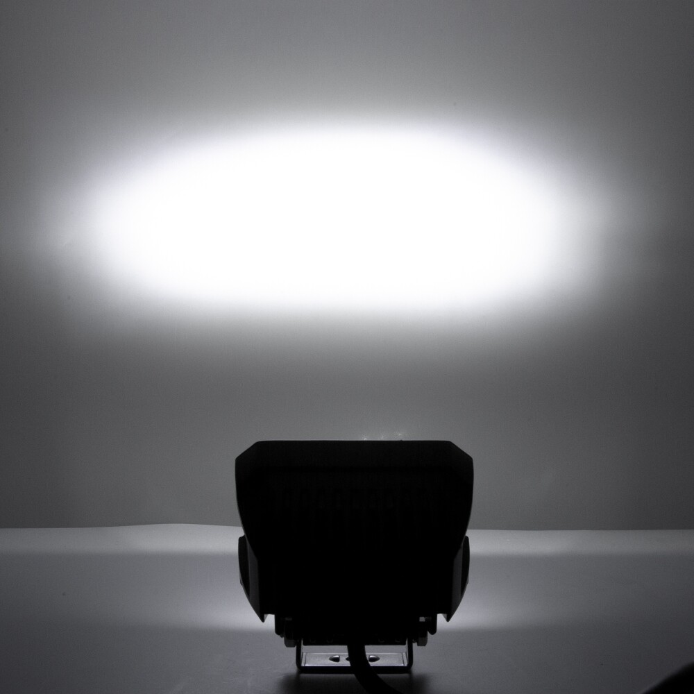 Auxbeam 4.5In LED Driving Light Pods White DRL/Amber Turn Signal Light &Harness