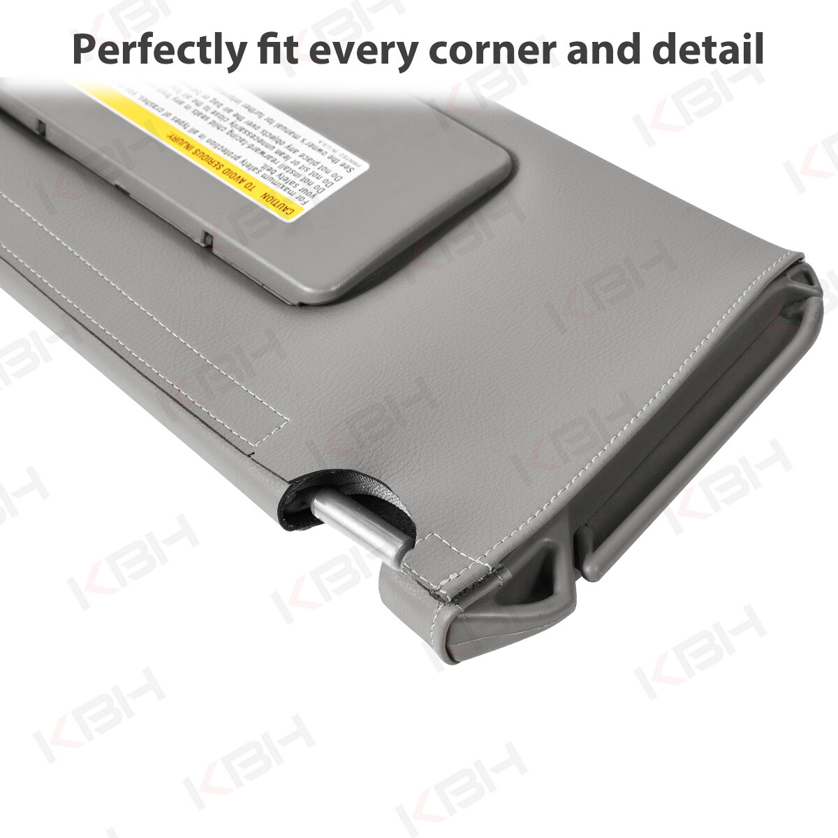 2pcs Fits 1995-1999 Tahoe Suburban Yukon Sun Visor Leather Cover Trim Gray KBH