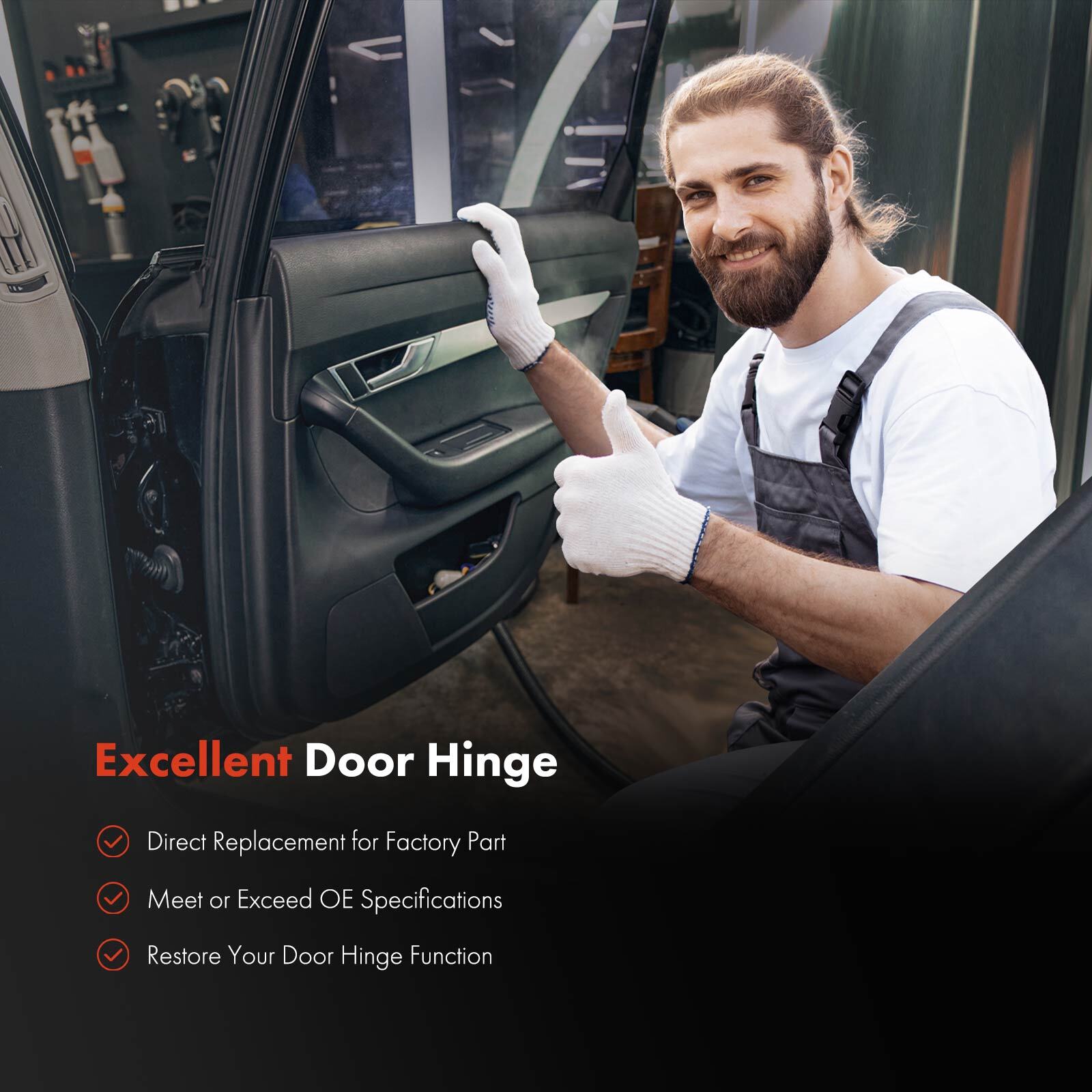 2x Left & Right Tailgate Hinge Roller for Ford F-150 04-14 F-250/350 Super Duty