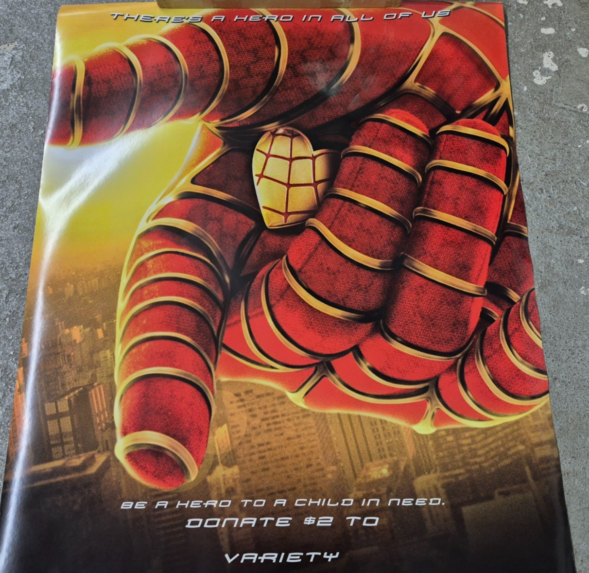 SPIDER-MAN 2 Original Movie Poster DS 27x40 Charity Donation Spiderman Poster