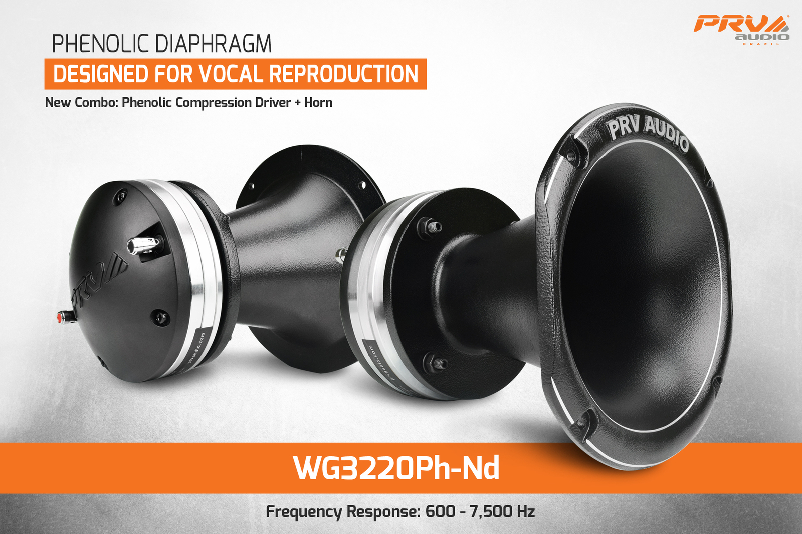 2x PRV Audio WG3220Ph-Nd 2" Phenolic Compression Driver PRO WG14-50CR 220W NEO