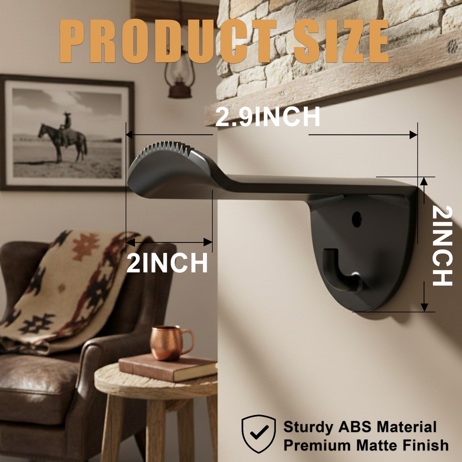 Adhesive Hat Hooks for Wall, 8 Pack, 2.9" Cowboy Hat Rack Prevents Deformation,