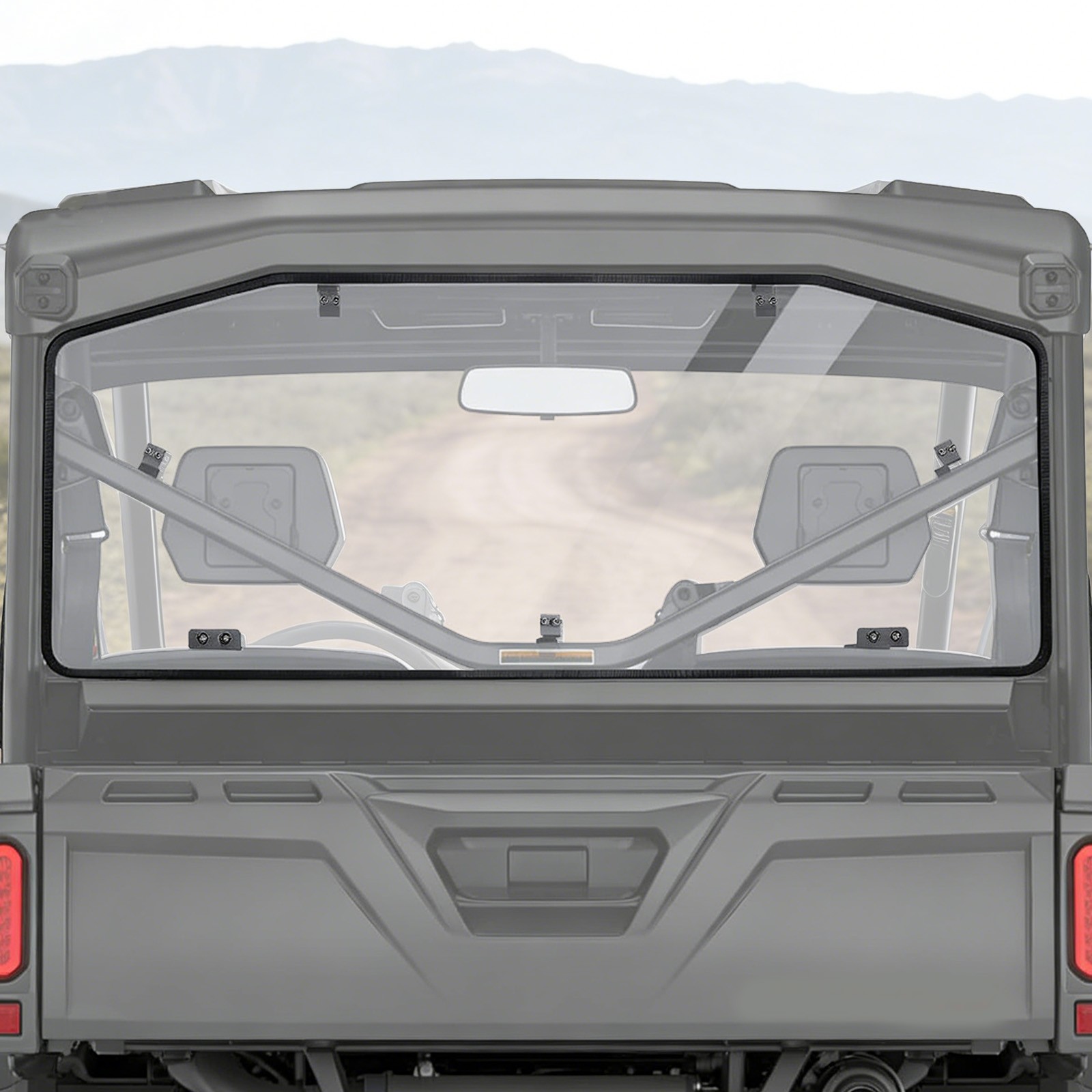 For Can-Am Defender HD 5/8/10 2016-2026 Heavy Duty Rear Smoked Windshield