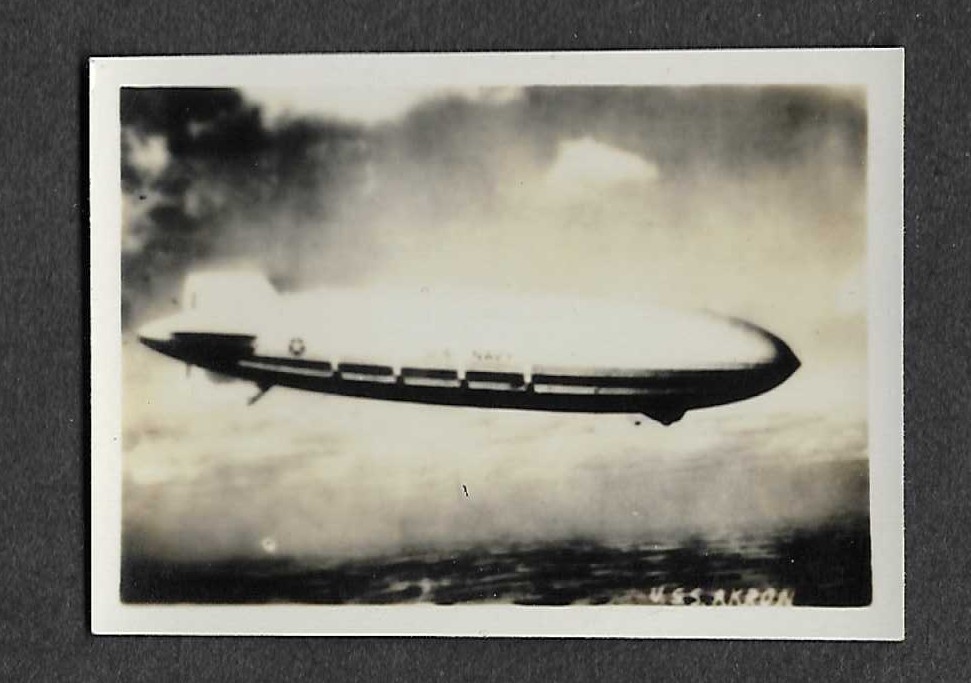 Nov 2 1931 USS Akron airship miniature photo - Maiden Voyage - zeppelin