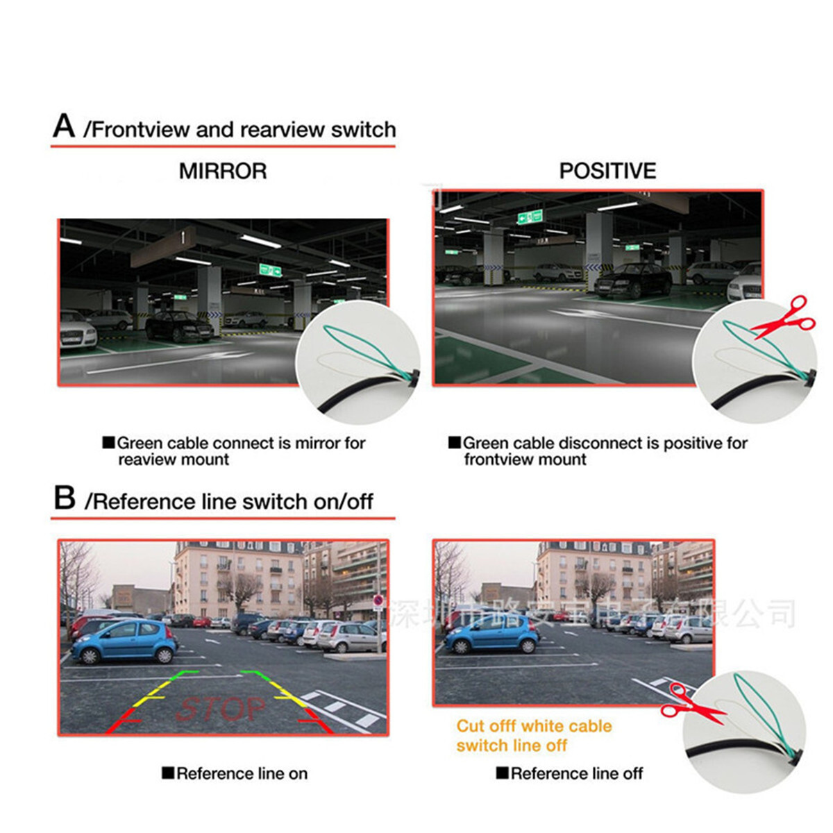 360 Degree Car Rear/Front Side View Camera Reversing Backup Camera Night Vision