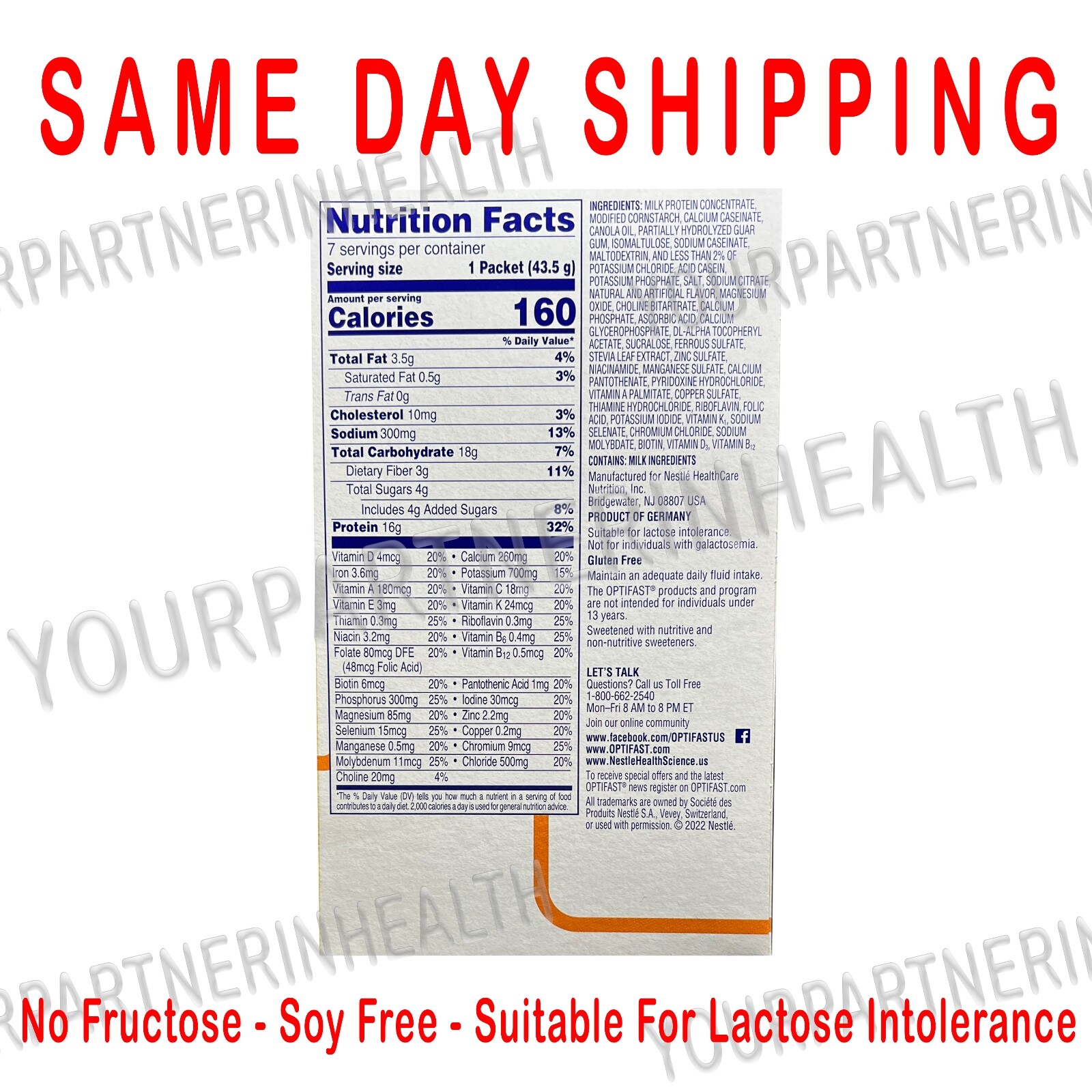 OPTIFAST NEW FORMULA VANILLA POWDER - NEW AND FRESH - ANY SERVING