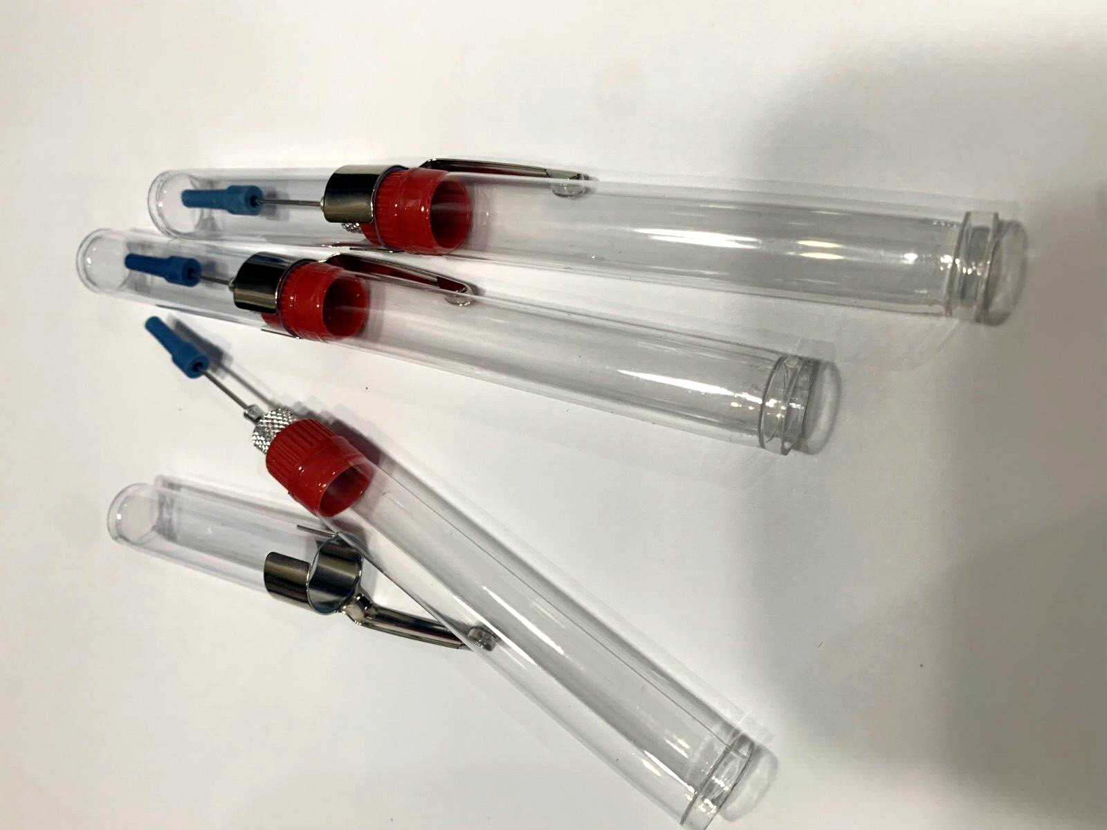 3pc- Refillable Precision Needle PinPoint Oiler(Empty)w/Pocket Clip USA