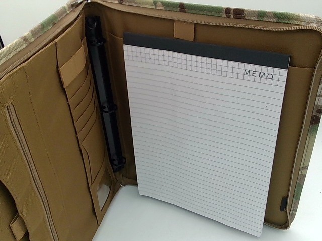 KOSIBATE U.S. Army Padfolio Binder With Camouflage Cover And Memo Notebook