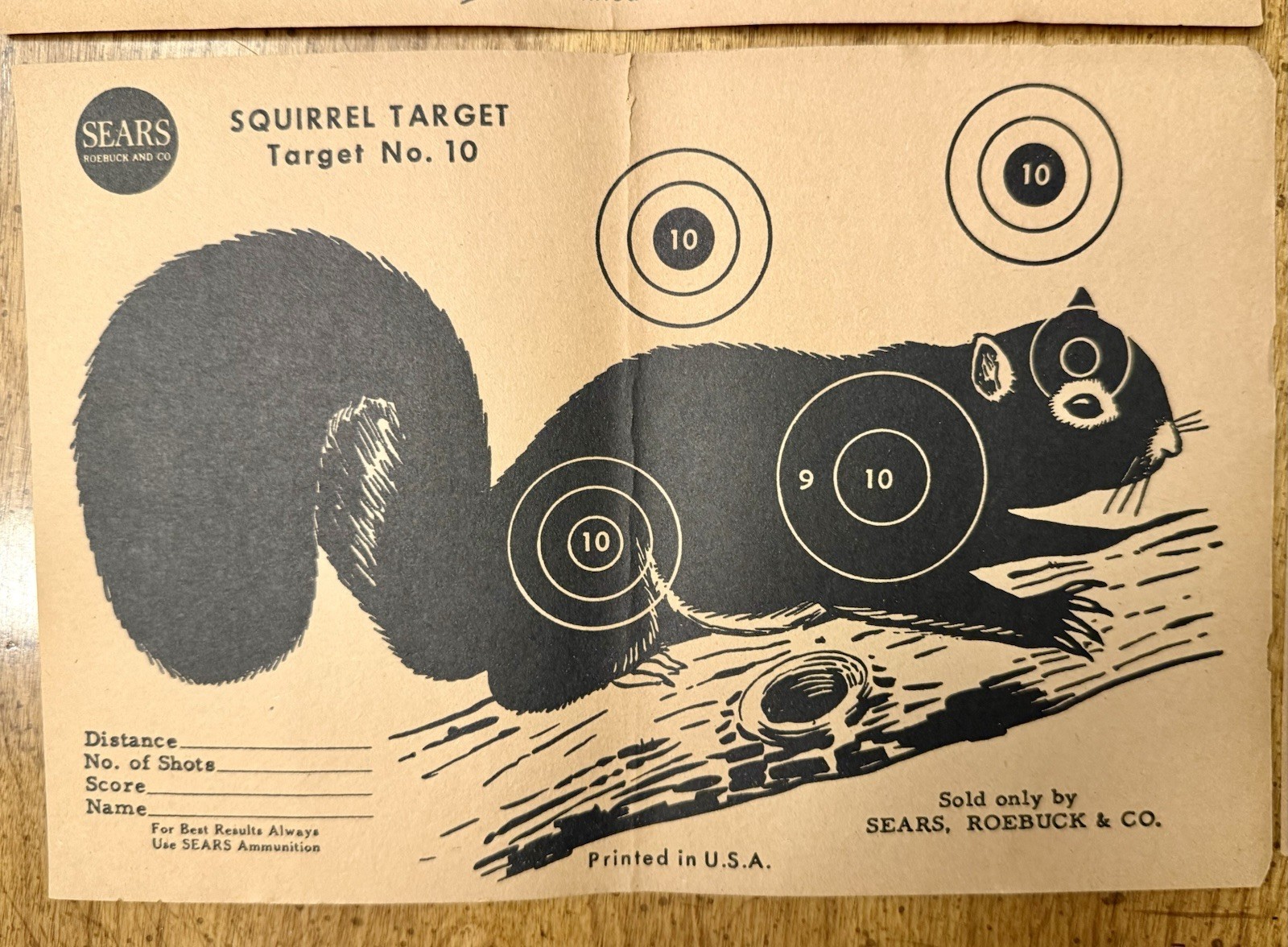 12 VINTAGE Sears & Roebuck Paper Shooting Targets Squirrel Woodchuck Jack Rabbit