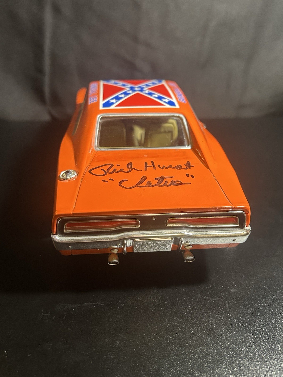 The Dukes Of Hazzard 1:18 General Lee Signed Autographed By Rick Hurst Cletus
