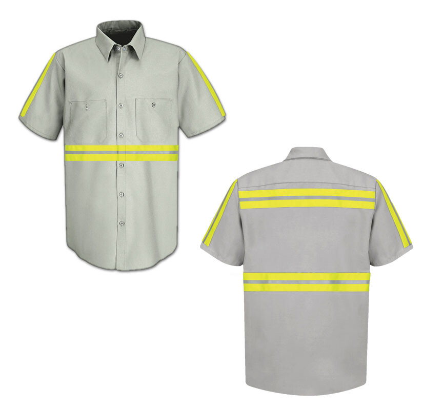 Red Kap Enhanced Visibility Hi Vis Reflective Safety Work Shirt