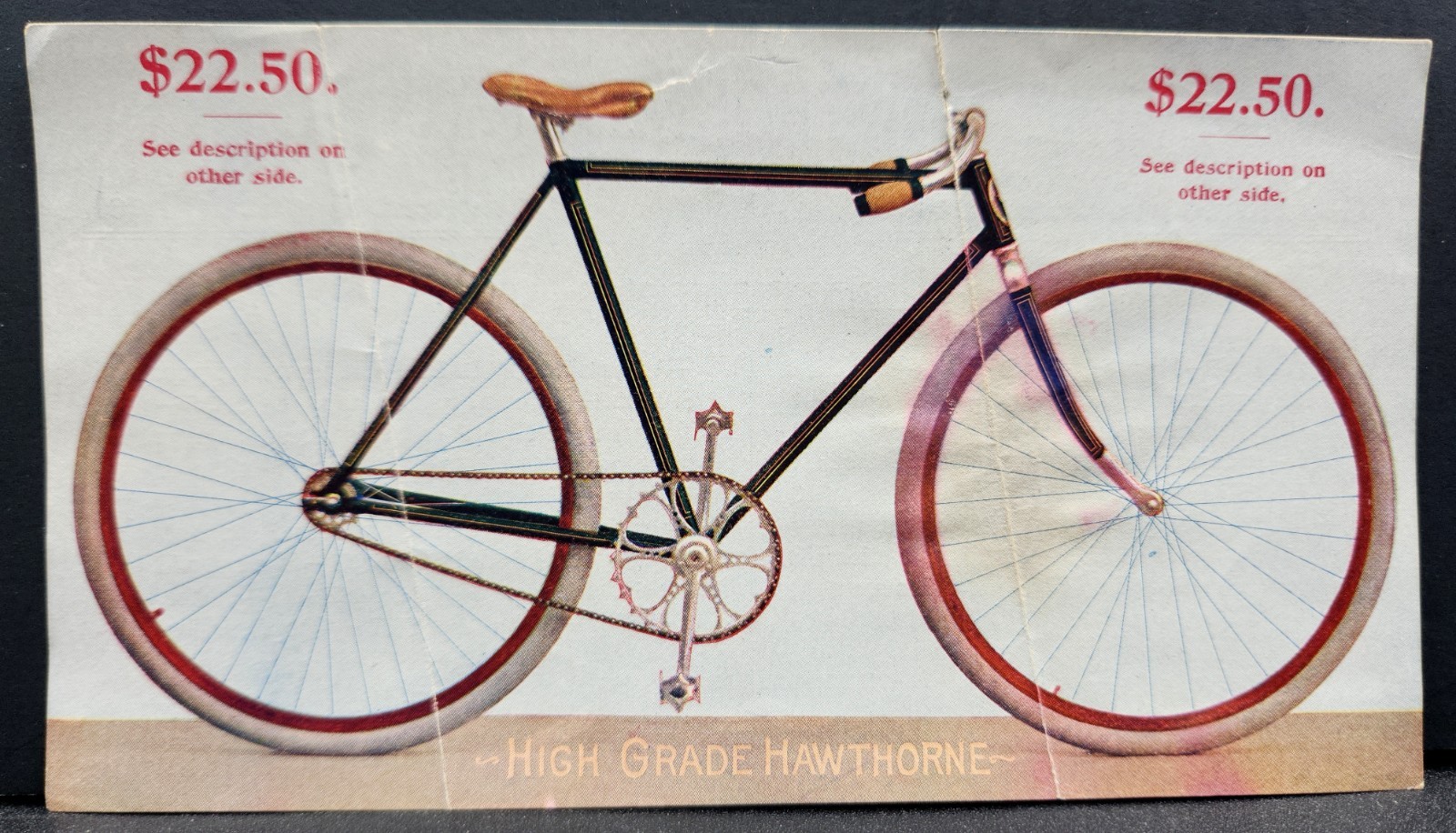 High Grade Hawthorne Bicycle Flyer Montgomery Wards Co. Chicago c.1900s-1910s