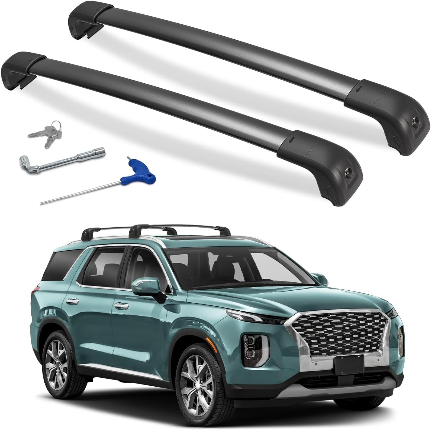 300lbs Roof Rack Cross Bars Compatible with Hyundai Palisade 2019-2... Fast Ship