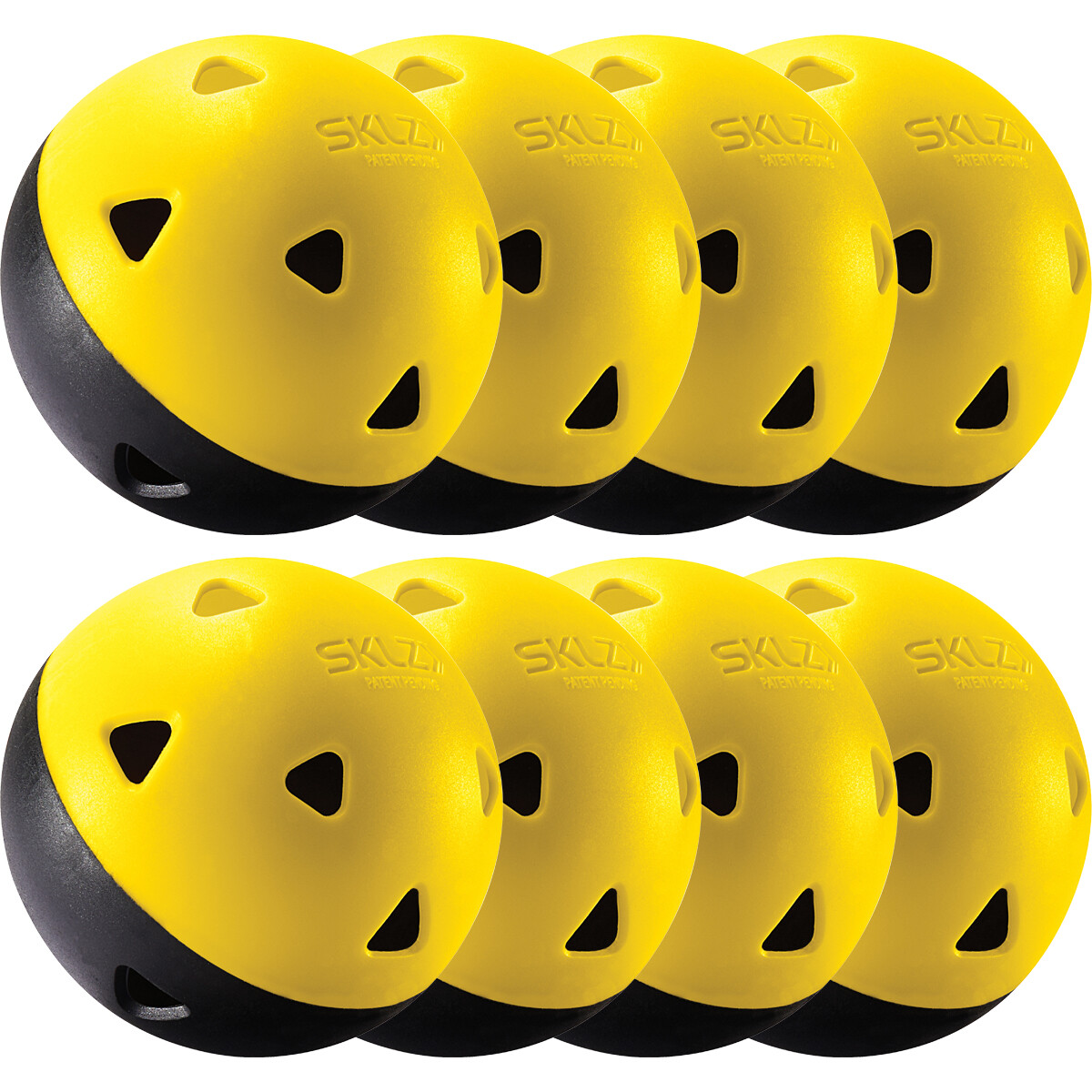 SKLZ Impact Practice Softballs 8-Pack - Black/Yellow