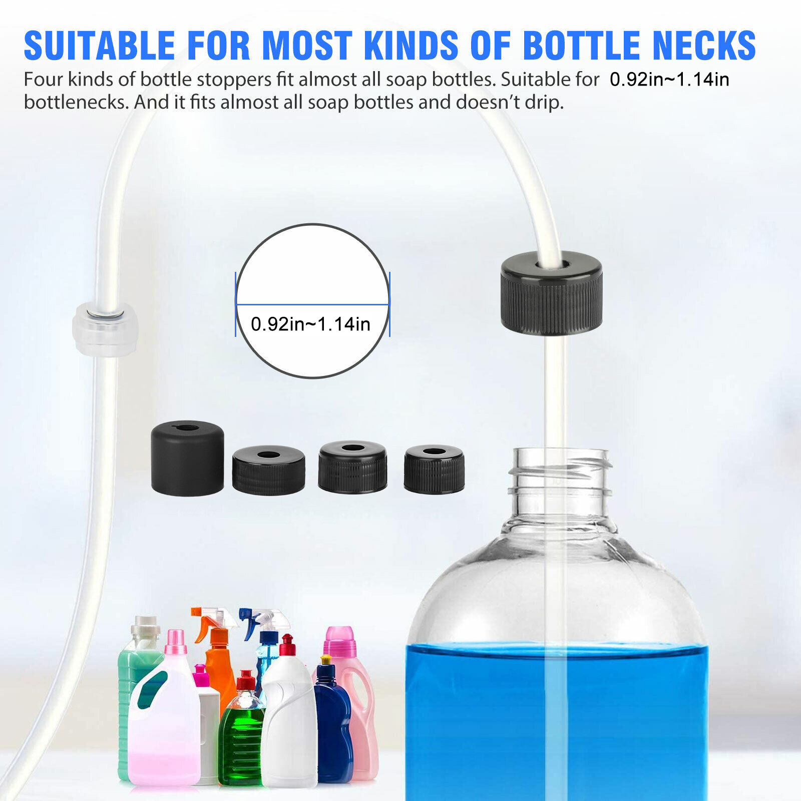 Brass Brushed Nickel Soap Dispenser 47"Extension Tube Kit for Kitchen Sink Pump