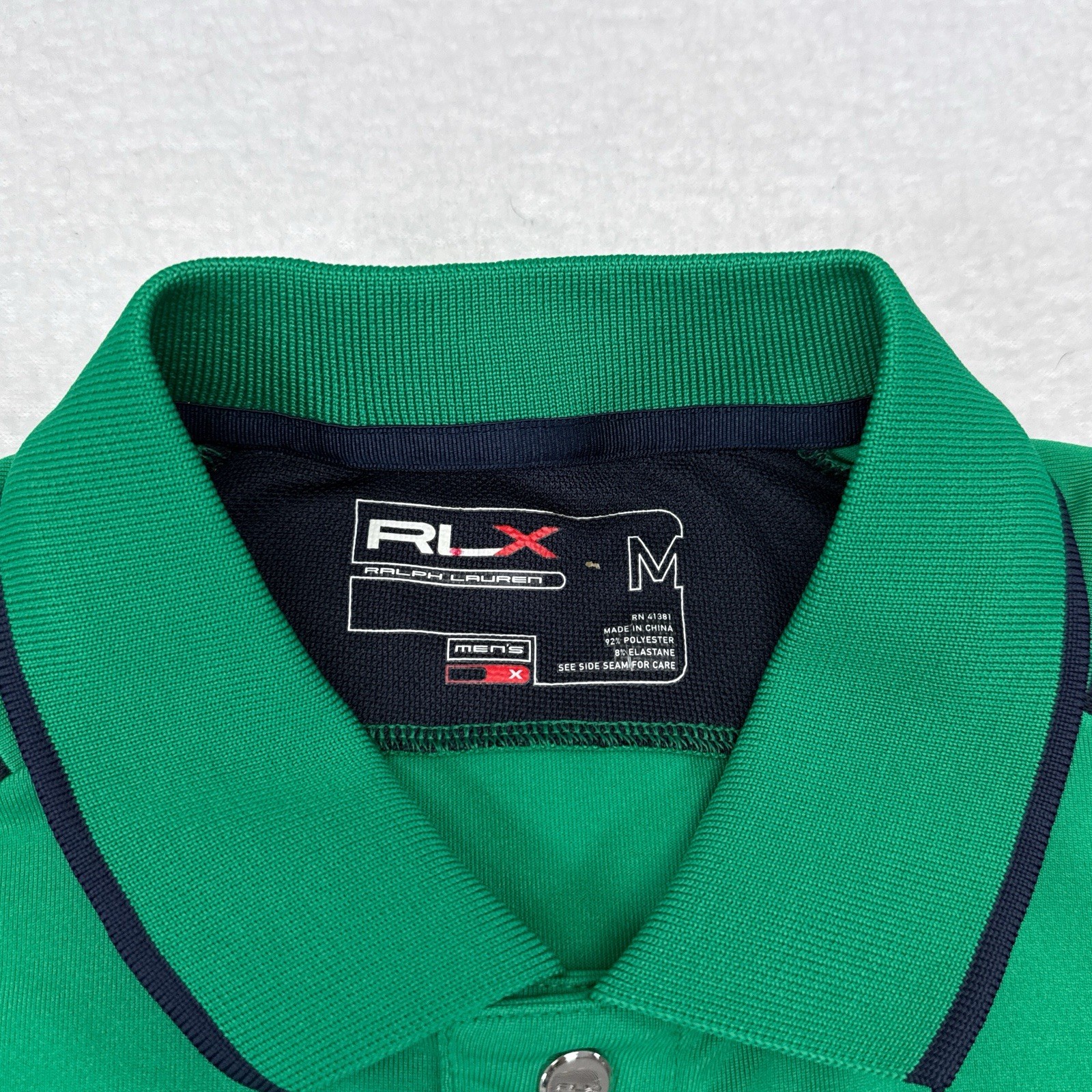 RLX Ralph Lauren Golf Polo Shirt Men's Medium Green Blue