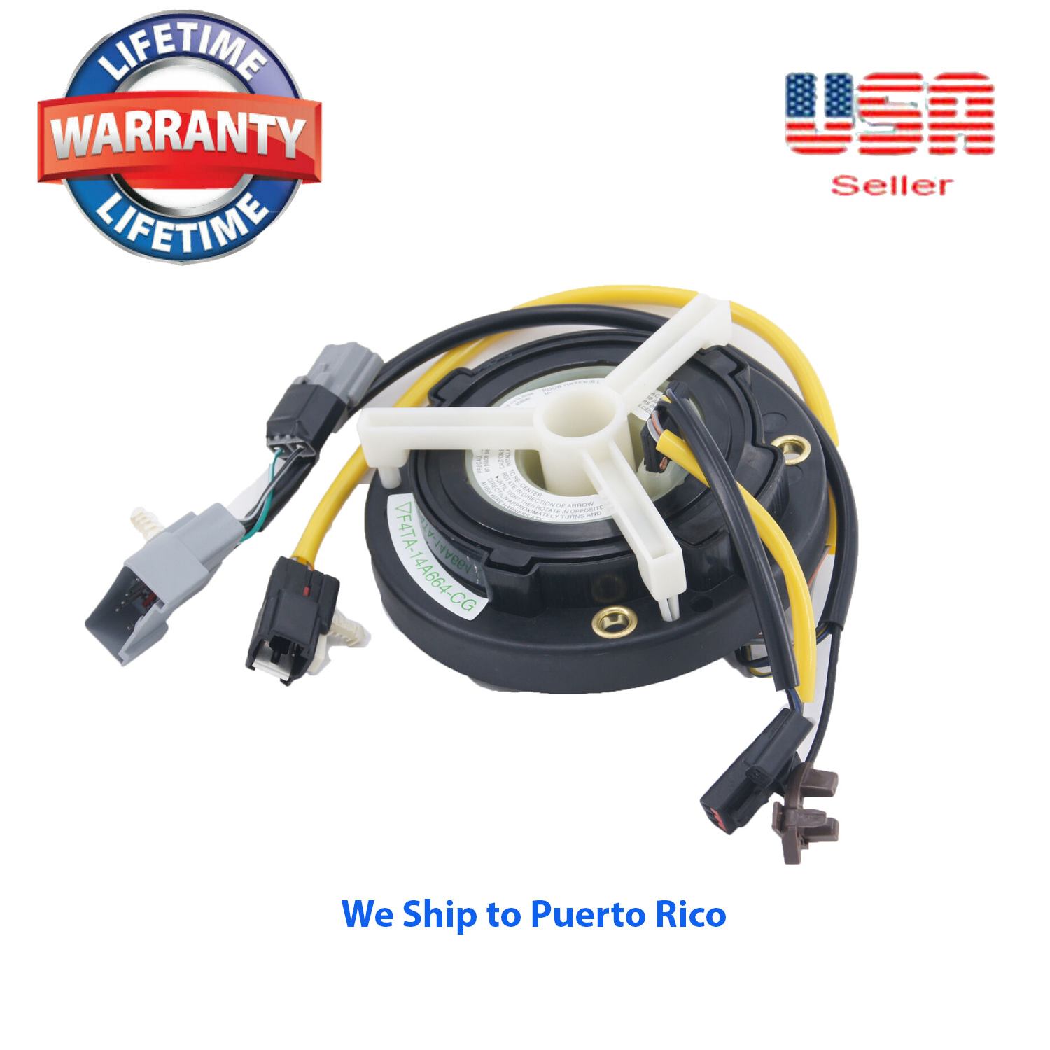 F4TA-14A664-CG Clock Spring Fit Ford Bronco F150 F250 F350 Only 1994 With Airbag