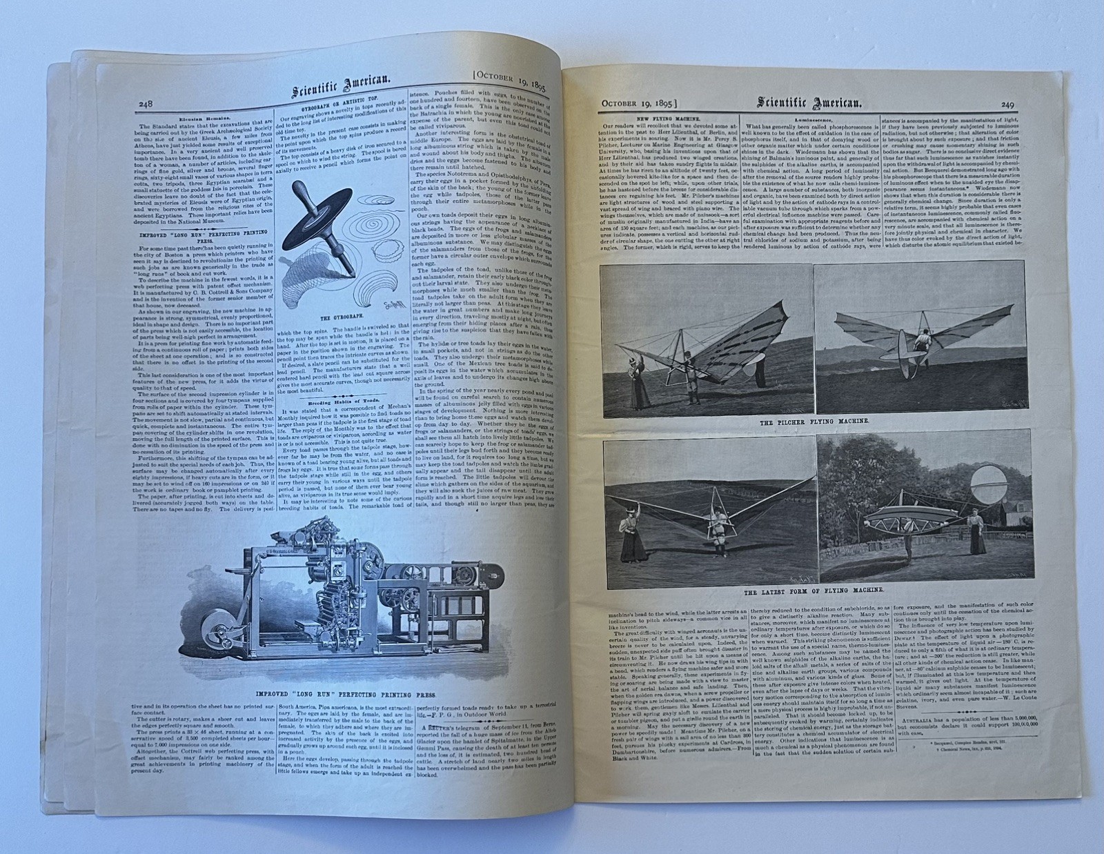 Scientific American, October 19, 1895. Complete Original Issue in good condition