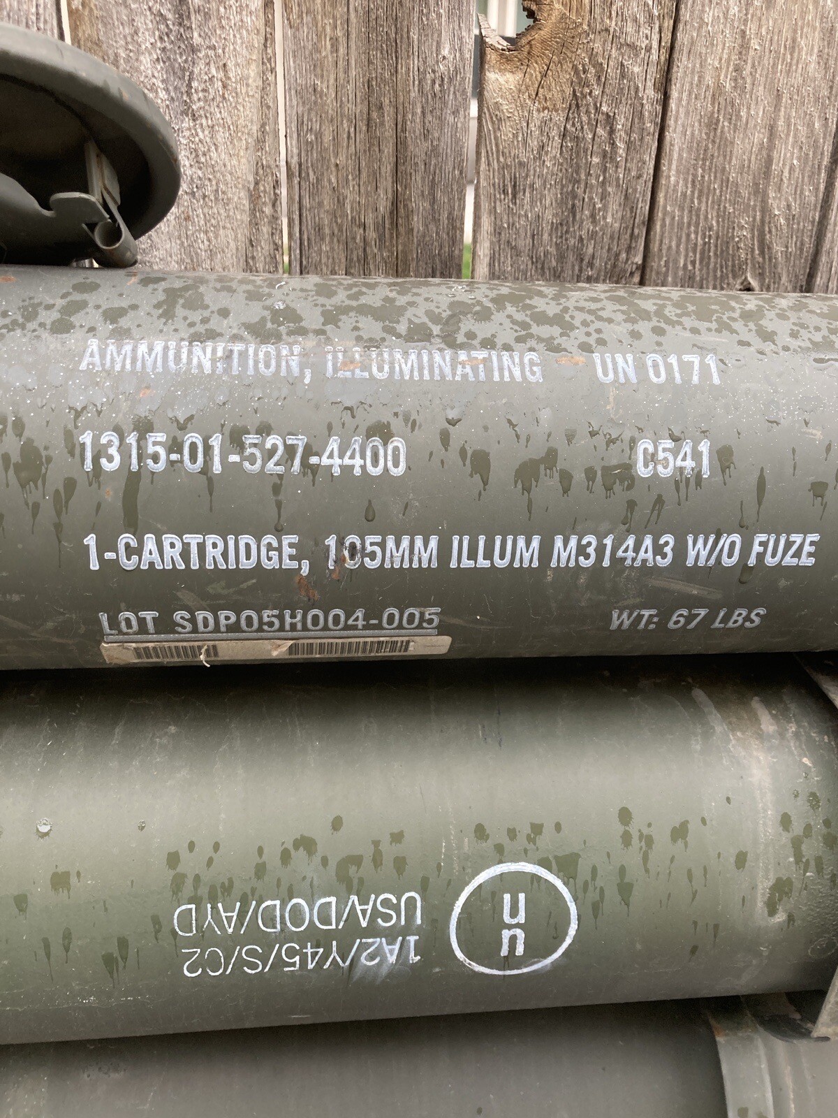 120 mm Storage Container Ammo Tube And Lid Cache. PA116