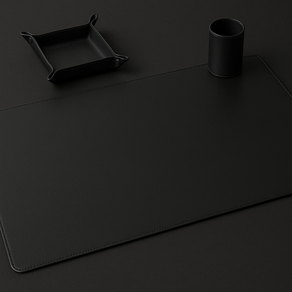 Large Cowhide Leather Desk Mat Pad – Genuine 2mm Thick Table Protector 30"x15"