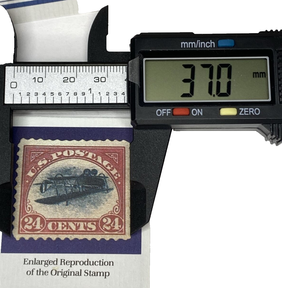 1918 Inverted Jenny 22kt gold 24 cent Stamp Replica Postal Commemorative Society