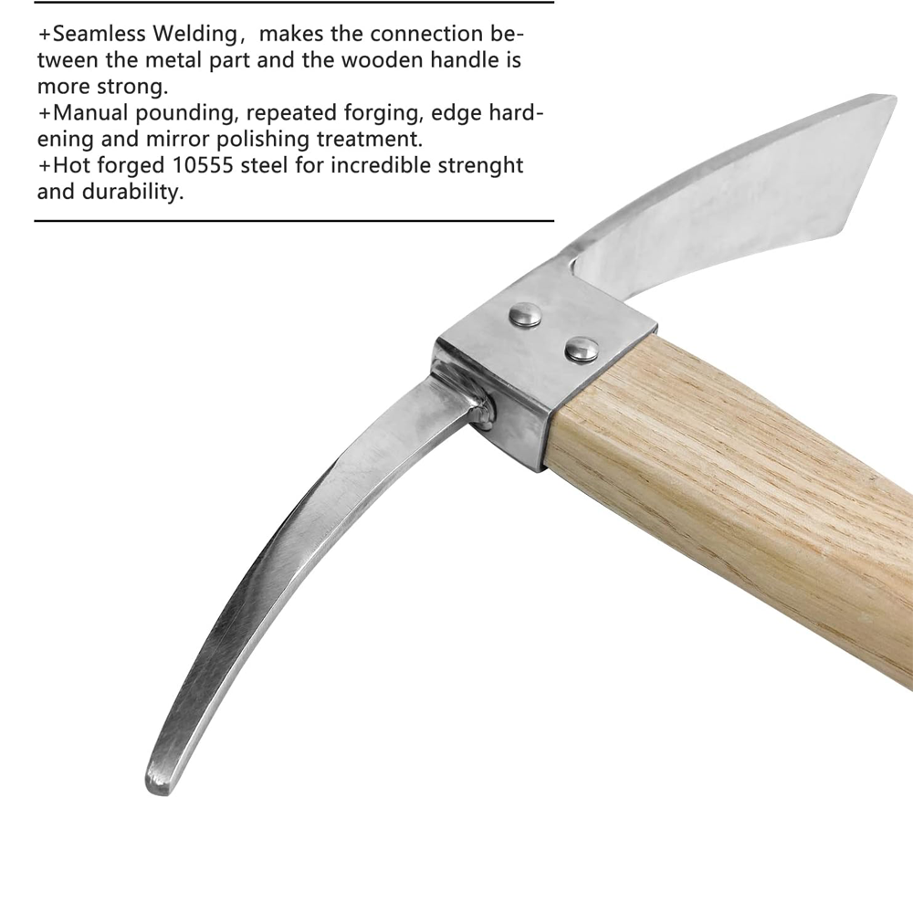 Berry&Bird Garden Pick Mattock Hoe Stainless Steel Pickaxe Hoe Garden Hand Tool