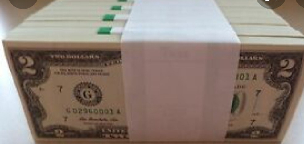 ✯WOW * NEW Uncirculated Two Dollar Bill Crisp $2 Notes 2017A