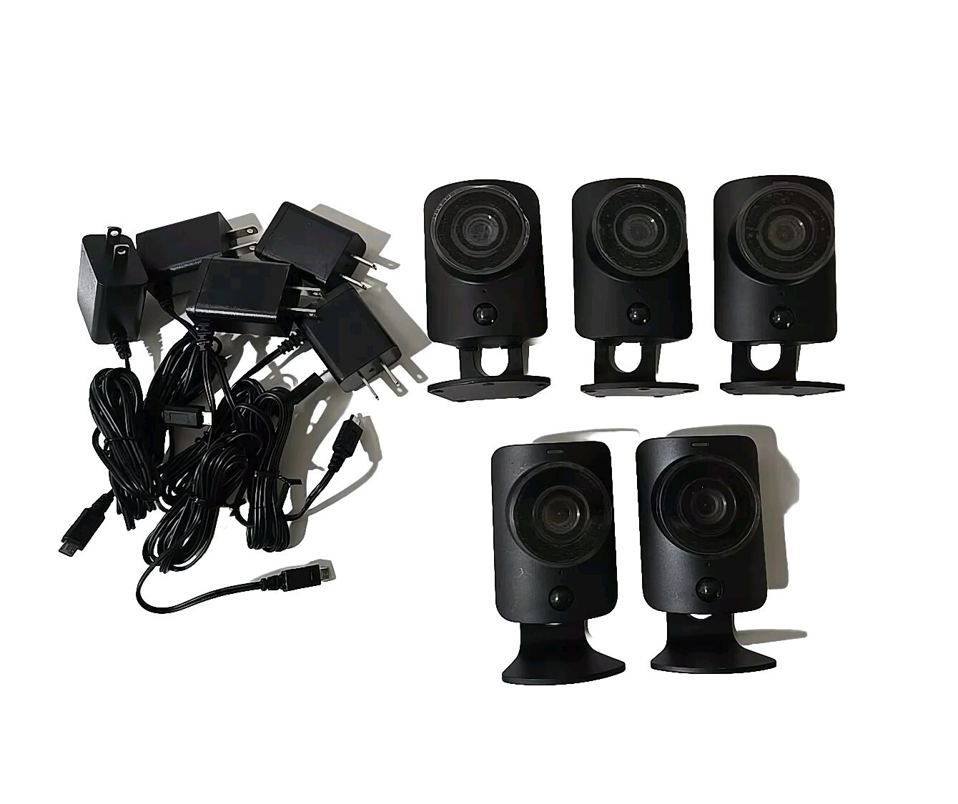 5X SimpliSafe Indoor Camera Wi-Fi HD Security Camera SSCM1 & Wall Charger W/cord
