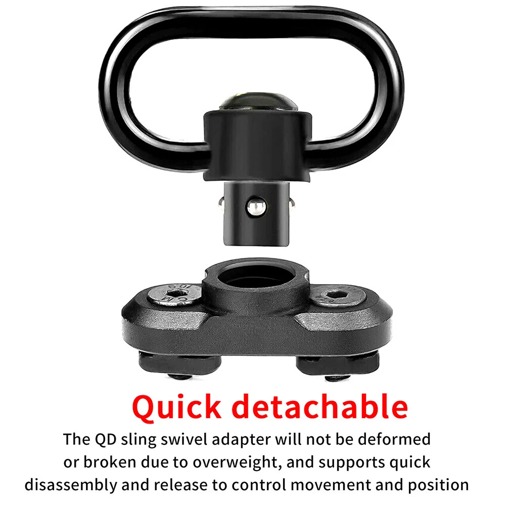 Tactical Quick Detach 1 2 Point Retro Rifle Sling + 2Pcs MLOK Sling Swivel Mount