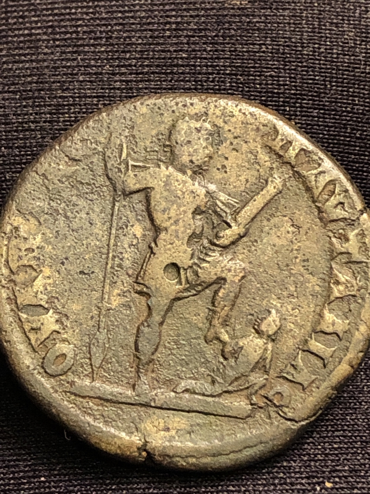 caracalla ae 29 bronze ad198-217 17.78 Grams Thrace Pautalia , Rev Standing