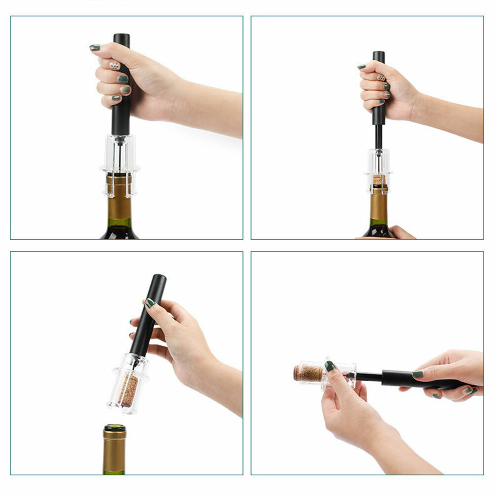 Red Wine Bottle Opener Cork Remover Easy Air Pump Pressure Corkscrew Tools