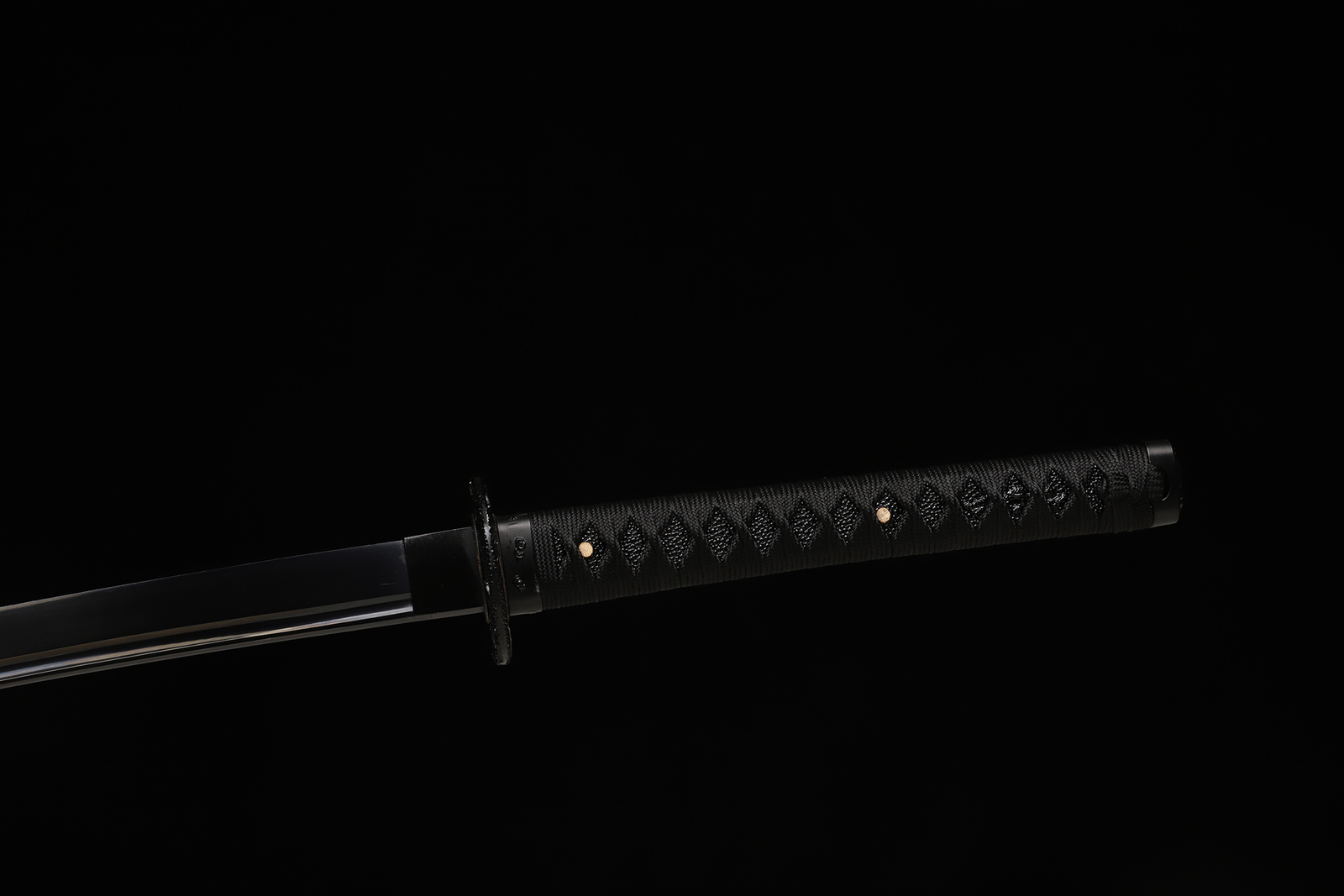 Japanese Samurai Katana Sword Full Tang 9260 Spring Steel Sharp All Black