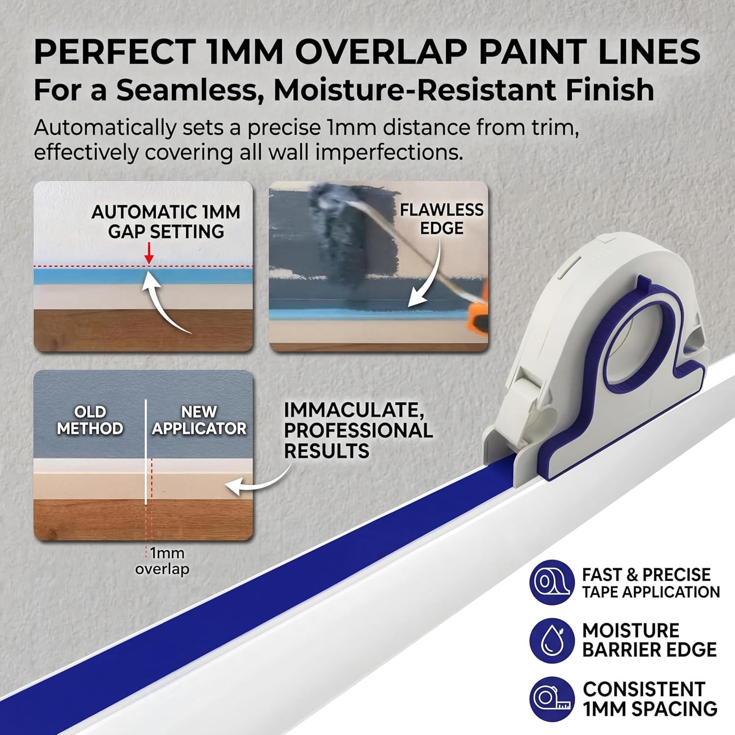Painters Tape Applicator, Masking Master Tape Dispenser With Scraper, Masking Pa