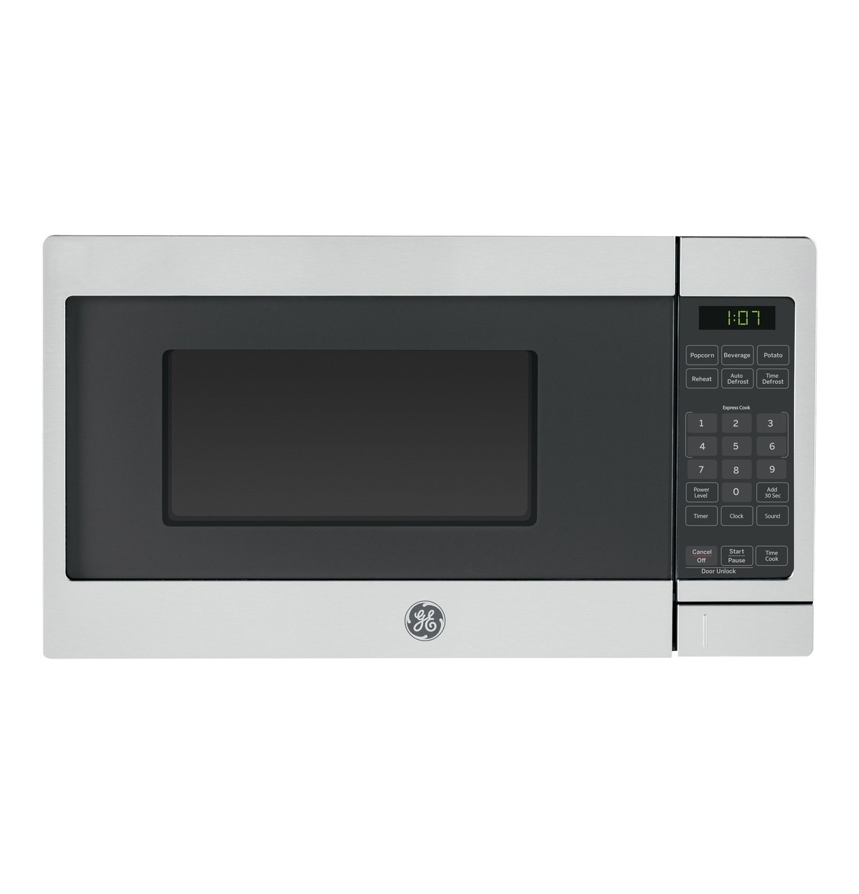 GE 0.7 Cu. Ft. Spacemaker Countertop Microwave Oven | GCHK07N1WSS | Small Dent